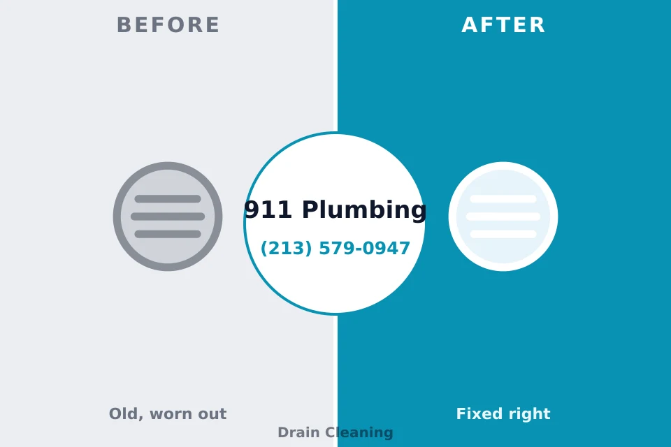 Before and after: plumbing repair Carle Place, NY